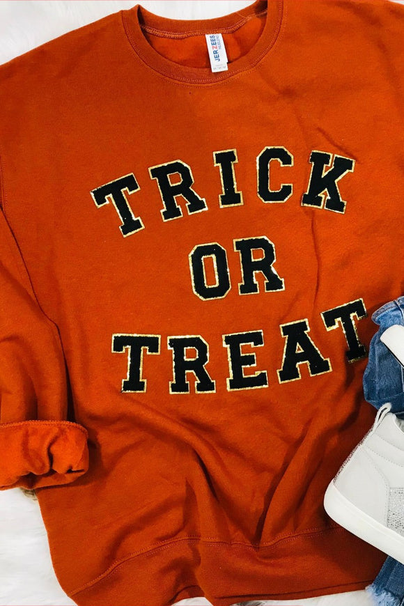 Trick Or Treat Patch Sweatshirt