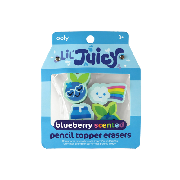 Blueberry - Lil' Juicy Scented Erasers (4)