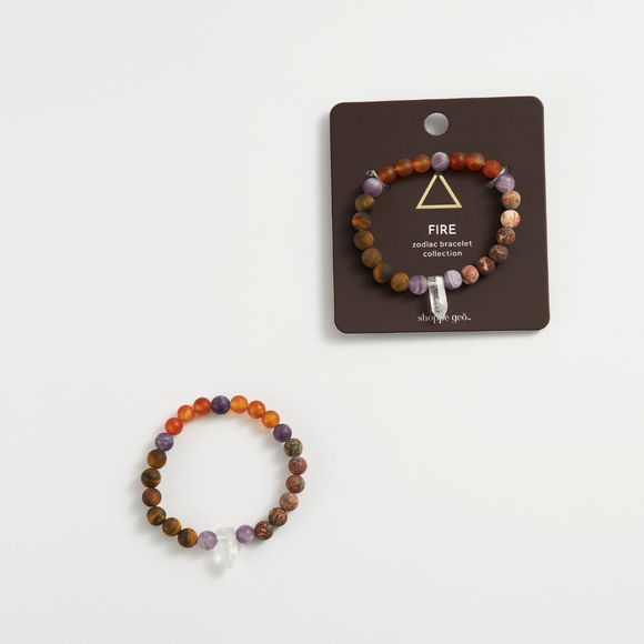 Zodiac Crystal Bead Bracelet Collection: Fire
