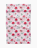 Anemone Garden Flowers Tea Towel