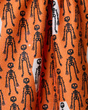 Resting Skeletons Orange Tea Towel