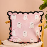 Scalloped Square Throw Pillow-Boo Crew
