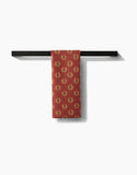 Artisanal Floral Orange Tea Towel