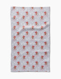 Gingerbread Skiers Tea Towel