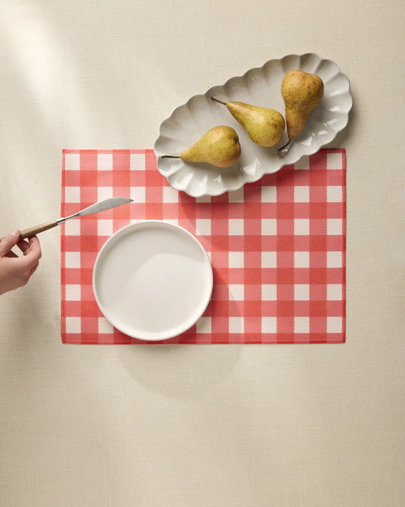 Ripe Tomato Gingham Placemats