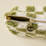 Teddy Pouch-Check Green