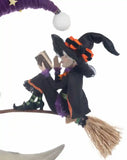 Halloween Hollow Witch on Broom Wall Piece
