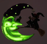 Halloween Hollow Witch on Broom Wall Piece