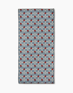 Floral Parade Grid Beach Towel