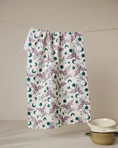 Bats With Bows Tea Towel