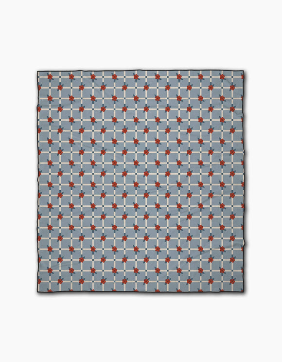 Floral Parade Grid Beach Blanket