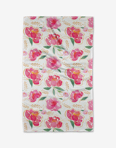 Pink Peony Tea Towel