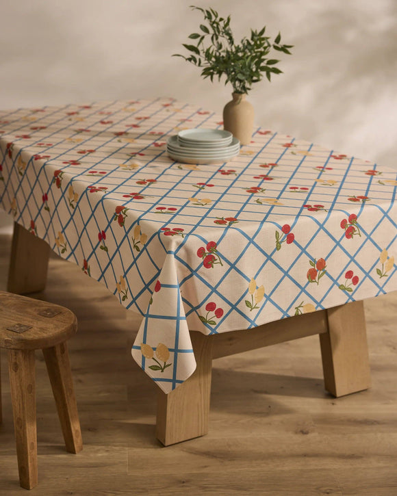Italian Summer Grid Tablecloth