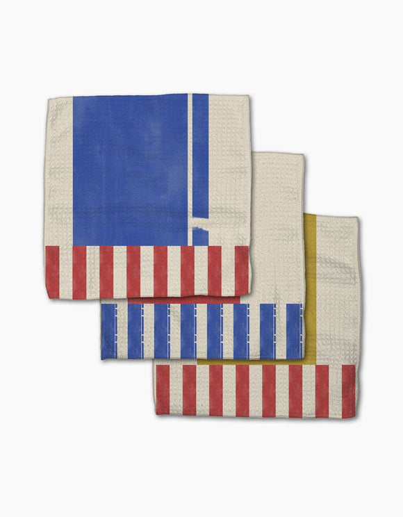 Striped Heart Dishcloth Set