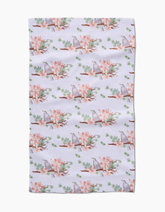 Blackbird and Blossom Tea Towel