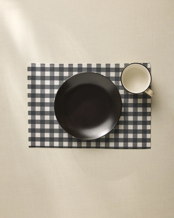 Charcoal Gingham Placemats
