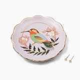 Jewelry Dish & Stud Earring Set - Hummingbird/Lavender