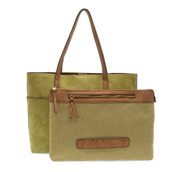 Danica Tote w/ Laptop Bag - Sage