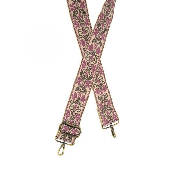 Floral Filigree Embroidered Guitar Strap