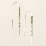 Chromacolor Miyuki Thread Earring - Pewter Multi/Silver