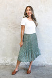 Pleated Midi Skirt - Moss