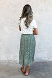 Pleated Midi Skirt - Moss