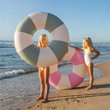 Tube Pool Ring - The Vacay Soft Olive Stripe