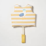 Kids Swim Vest 1-2 Sammy the Seagull Mustard Stripe