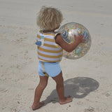 Kids Swim Vest 1-2 Sammy the Seagull Mustard Stripe