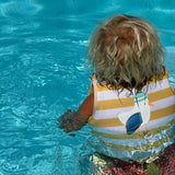 Kids Swim Vest 1-2 Sammy the Seagull Mustard Stripe