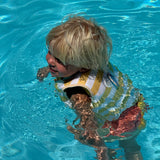 Kids Swim Vest 1-2 Sammy the Seagull Mustard Stripe