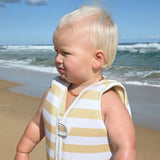 Kids Swim Vest 1-2 Sammy the Seagull Mustard Stripe