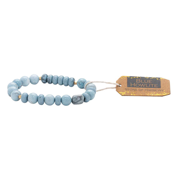 Blue Howlite Bracelet - Stone of Harmony