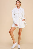 Jacquard Knit Shirt - White