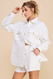 Jacquard Knit Shirt - White