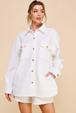 Jacquard Knit Shirt - White