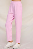 Jacquard Knit Pants - Pink
