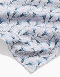 Trailing Flowers in Blue Bar Towel
