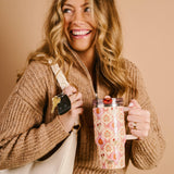 20 oz Lifestyle Flip Straw Tumbler-Patchwork Pumpkins