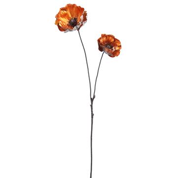Metallic Poppy Spray- Purple/Orange