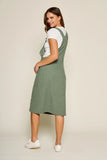 Corduroy Overall Dress in Sage