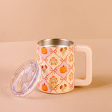 14 oz Insulated Mug-Patchwork Pumpkins