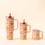 14 oz Insulated Mug-Patchwork Pumpkins