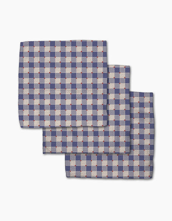Nautical Gingham Dishcloth Set
