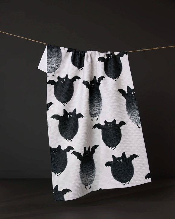 Fuzzy Bats Tea Towel
