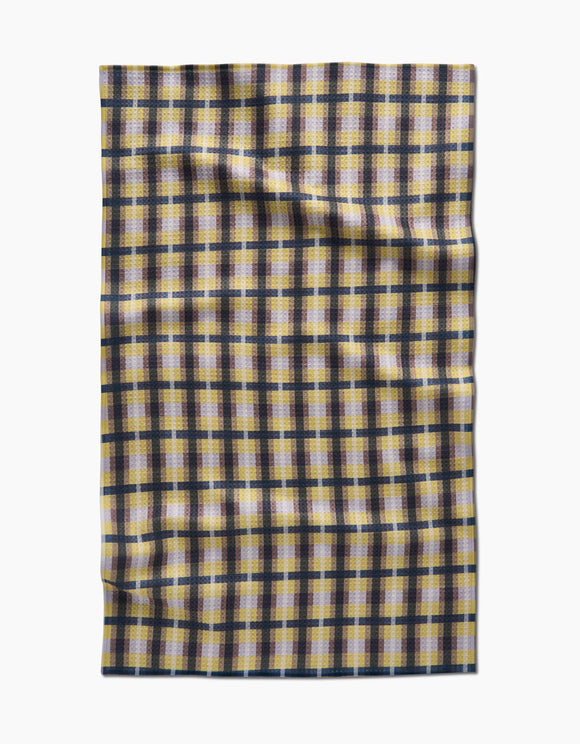 Crossbarred Yellow Tea Towel