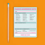 Passive Aggressive Nifty Note Pad (Pastel Version)