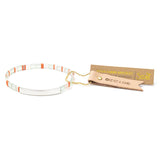 Good Karma Miyuki Bracelet - One of A Kind Mist/Salmon/Silver
