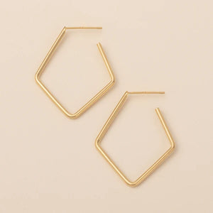 Refined Earring Collection - Orion Diamond Hoop/Gold Vermeil