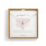 Grateful Heart Mother of Pearl Necklace - Silver